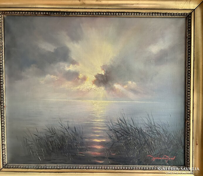 Mészáros Jenő (1883-????) Aranyhíd a Balatonon