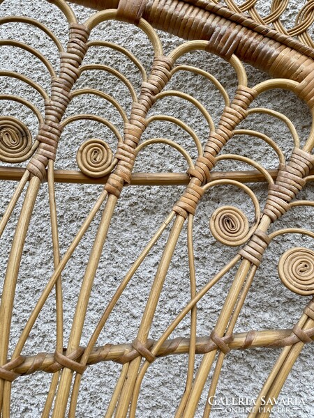 Vintage Pávatrón Pávafotel Pávaszék Karosszék Fotel Szék Páva Formájú Rattan Fonott Peacock Chair