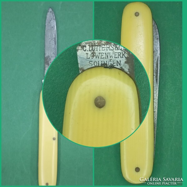 C. Lütters & co., Löwenwerk stahlwaren solingen bone-handled knife 1920-30
