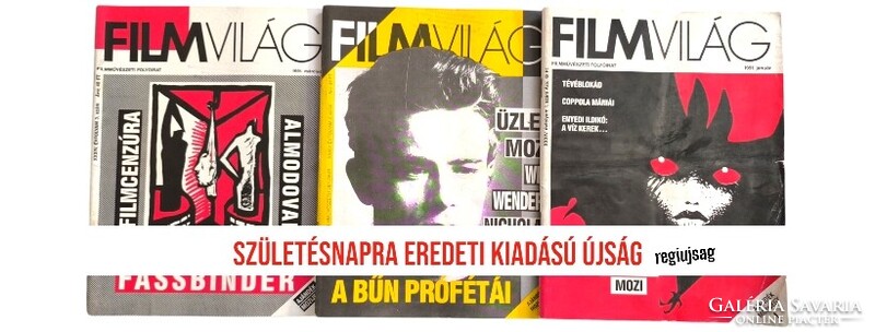 1991 augusztus    /  FilmVilág  /  Újság - Magyar / Havilap. Ssz.:  35019