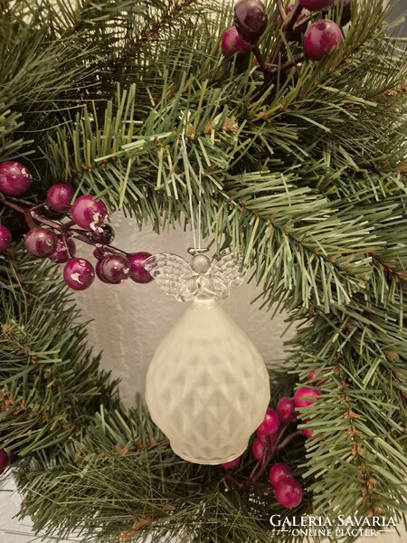 4 darab üvegangyalka karácsonyfadísz