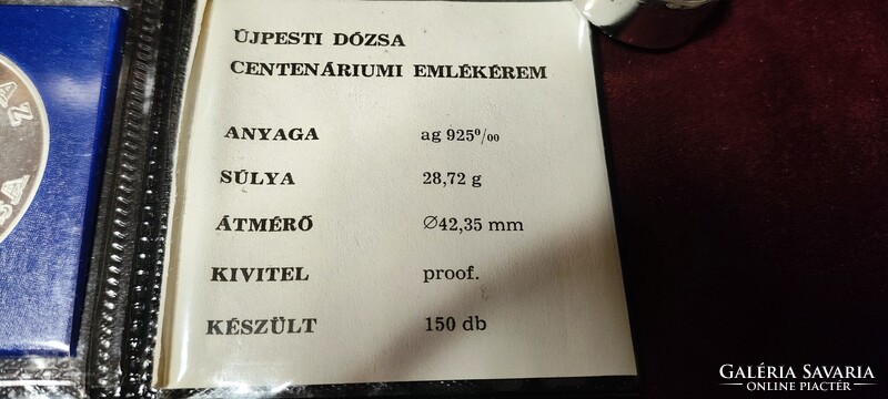 Újpesti Dózsa Ezüst Centenáriumi Emlékérem - Ritkaság a Gyűjteménybe