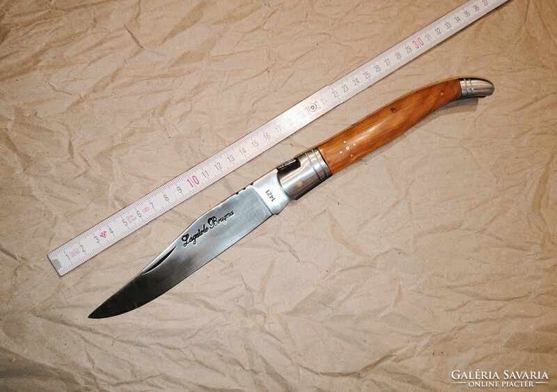 Óriási, impozáns méretű LAGUIOLE bicska, gyűjteményből. Kés, bicska, tőr, borotva. Nr4.