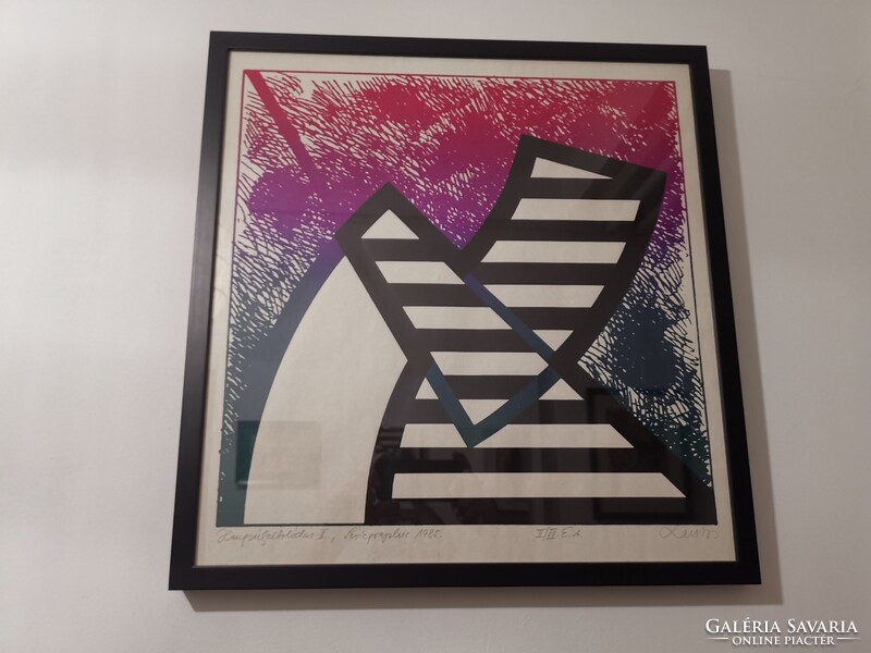 Lantos Ferenc Szitanyomat, papír "Hangsúlyeltolódás"