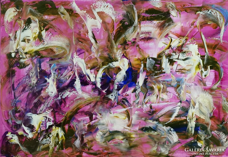 Baján Ildikó festmény 70 x 100 cm.