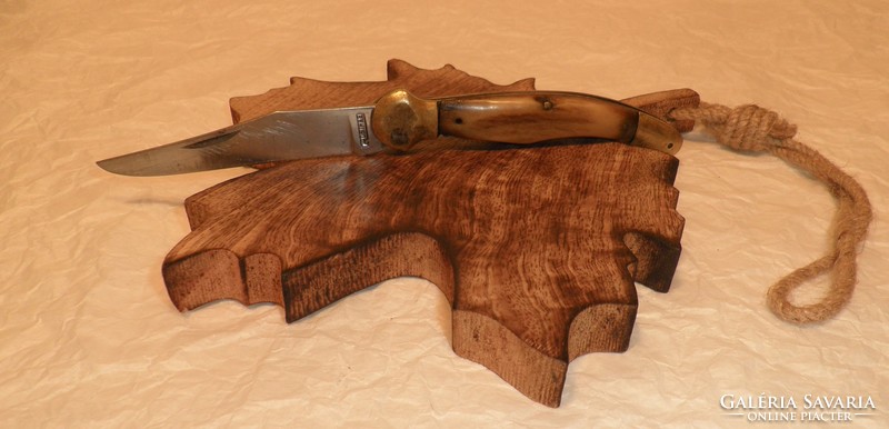 Régi Rostfrei fejesgörbe bicska. %%% Kés, bicska, tőr, borotva.