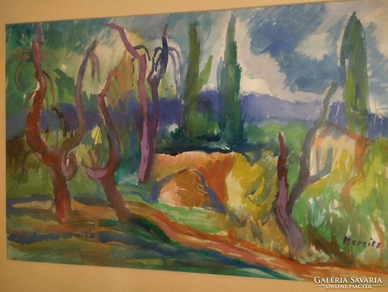 Mersits Piroska(1926 - 1988): Nyári parkban