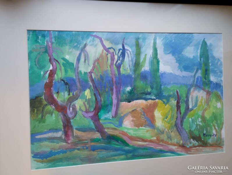 Mersits Piroska(1926 - 1988): Nyári parkban