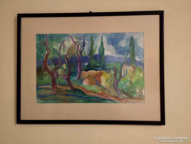 Mersits Piroska(1926 - 1988): Nyári parkban