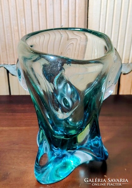 Sommerso stílusú Muranói üveg váza ALKUDHATÓ