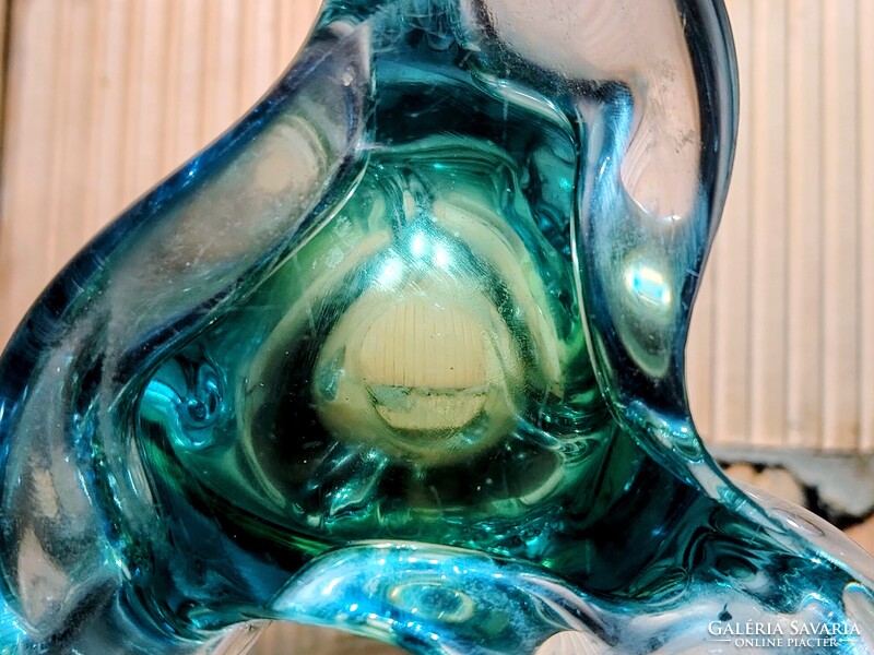 Sommerso stílusú Muranói üveg váza ALKUDHATÓ