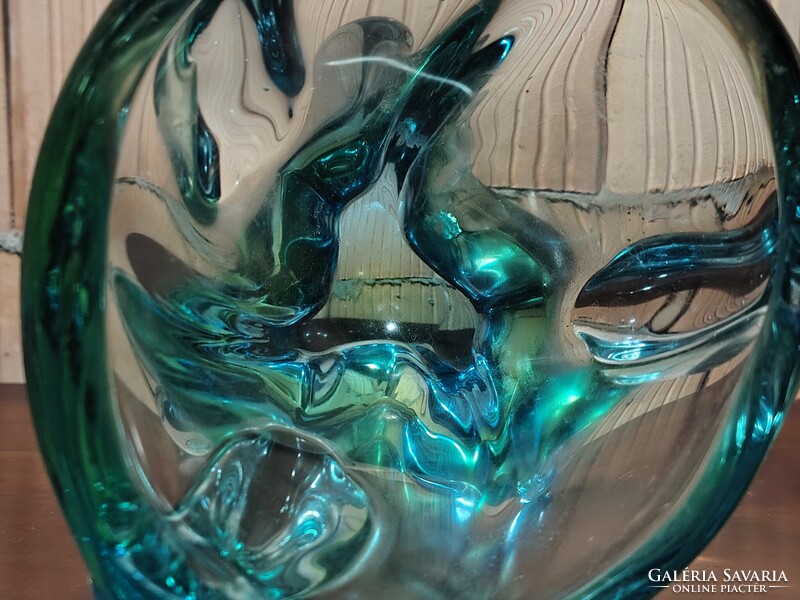 Sommerso stílusú Muranói üveg váza ALKUDHATÓ