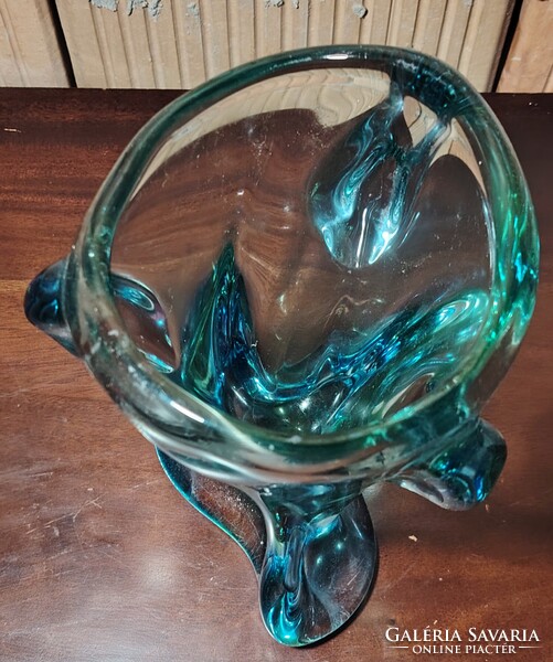 Sommerso stílusú Muranói üveg váza ALKUDHATÓ