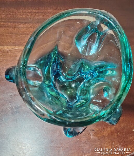 Sommerso stílusú Muranói üveg váza ALKUDHATÓ