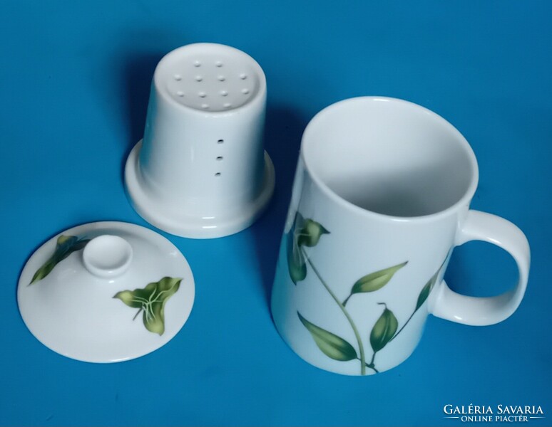 Porcelán szűrő , citromfacsaró csésze