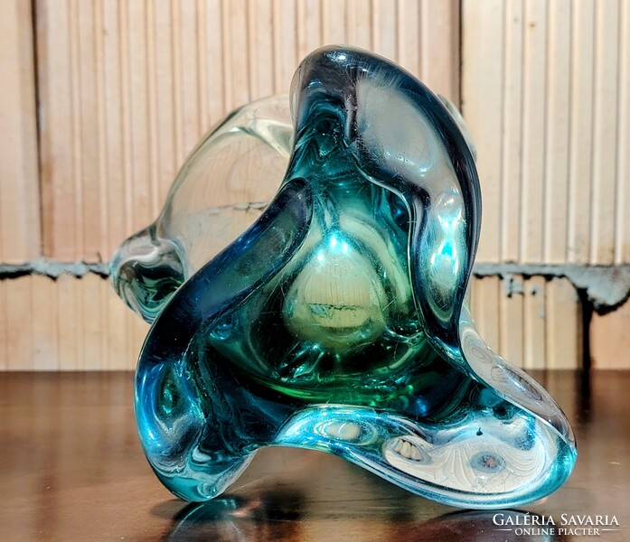 Sommerso stílusú Muranói üveg váza ALKUDHATÓ