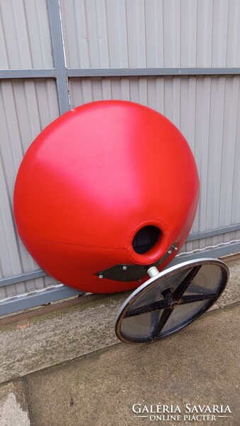 Eredeti, retro, modern (mid-century), piros RADAR forgó fotel eladó