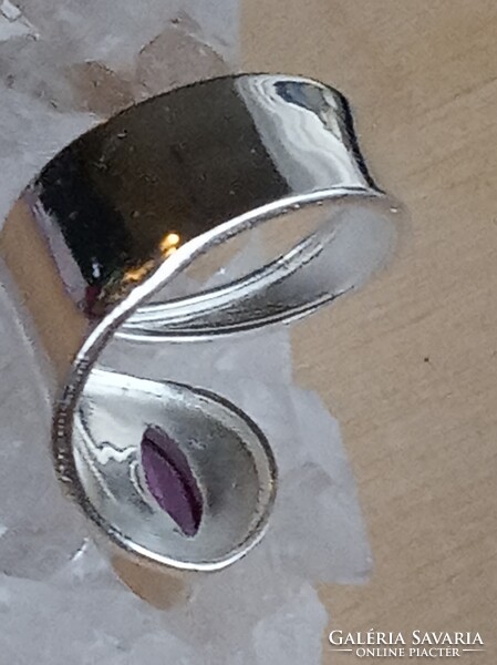 Ametiszt gyűrű 925 Sterling ezüst 57-es állítható