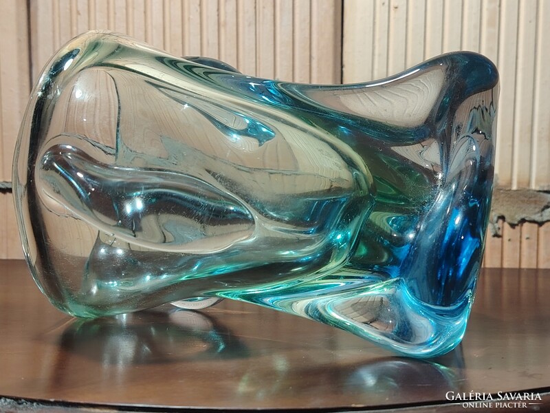 Sommerso stílusú Muranói üveg váza ALKUDHATÓ