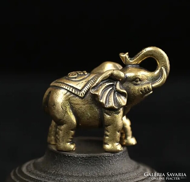 Öntött réz indiai elefánt állat figura