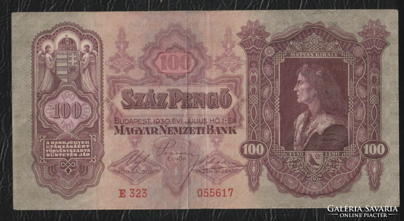 100 Pengő 1930 forgalmi papírpénz