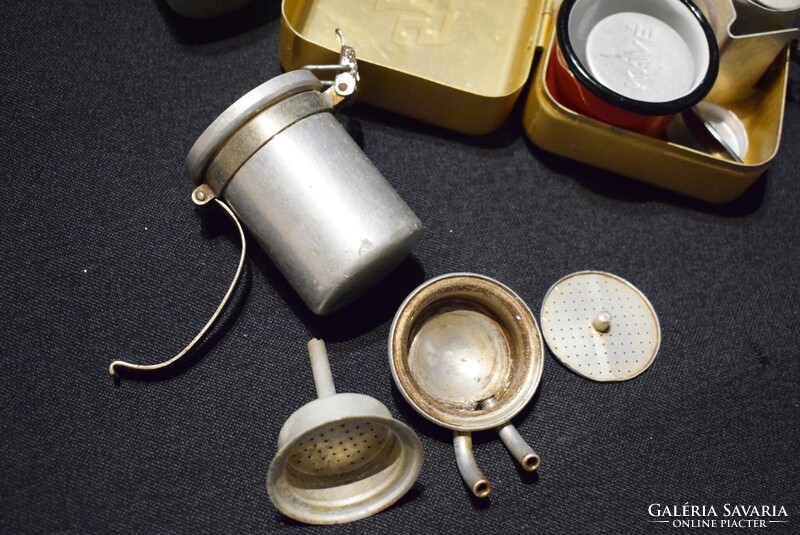 Sport Presso régi túra kiránduló kemping kávéfőző készlet módosított Fémfeldolgozó V. Szeged