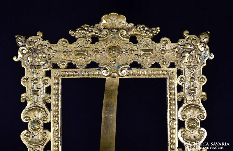 XX. sz ANTIK HISTORIZÁLÓ ASZTALI FOTÓ - FÉNYKÉP KERET ! TELJESEN RÉZ !!!