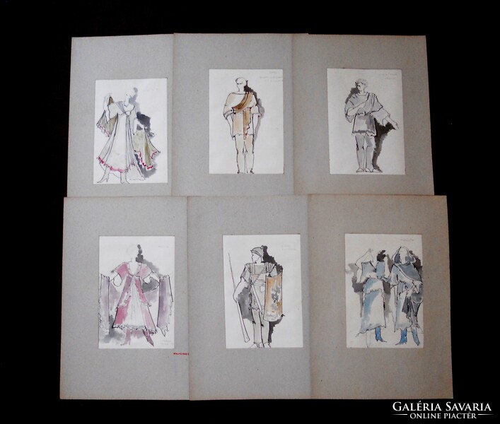 Régi színházi jelmeztervek - Pécsi Nemzeti Színház