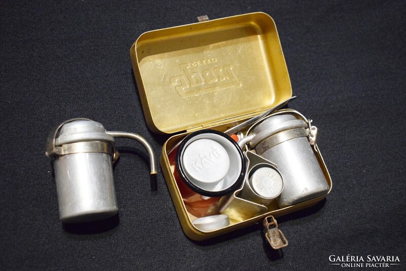 Sport Presso régi túra kiránduló kemping kávéfőző készlet módosított Fémfeldolgozó V. Szeged