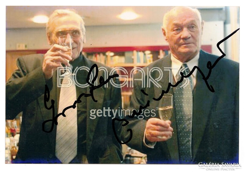 Grosics Gyula és Buzánszky Jenő Aranycsapat dedikált fénykép. foci labda futball