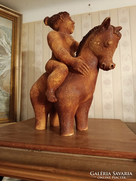 NÉMETH JÁNOS KOSSUTH DÍJAS KERAMIKUS SZOBRA