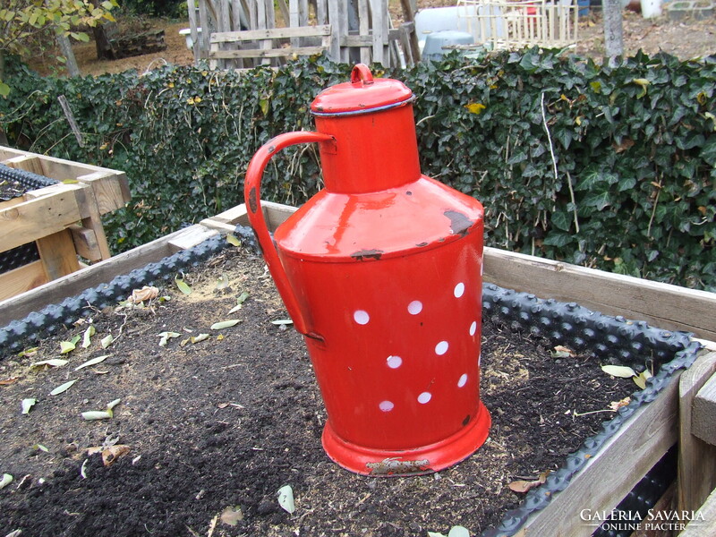 Old enameled jug Cegléd jug