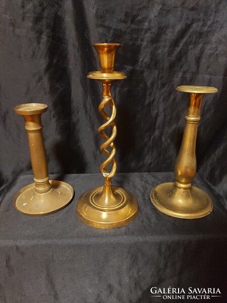 Réz gyertyatartó 3db.