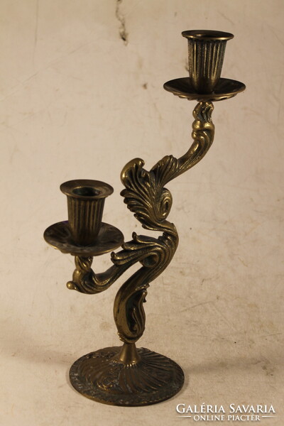 Antik tömör bronz gyertyatartó 170