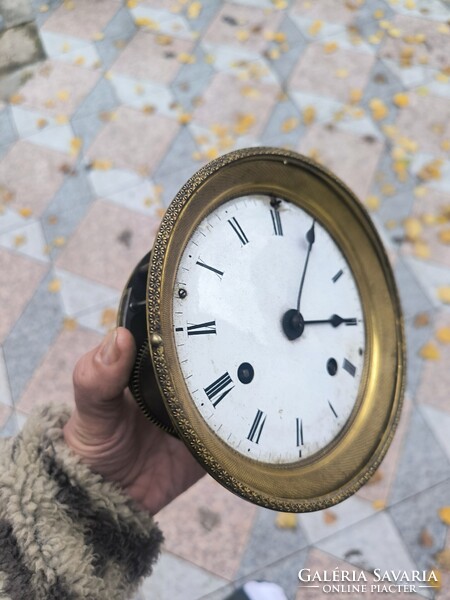 Biedermeier Empire Antik kandalló óra kép óra Keret Óra szerkezet ritkaság !