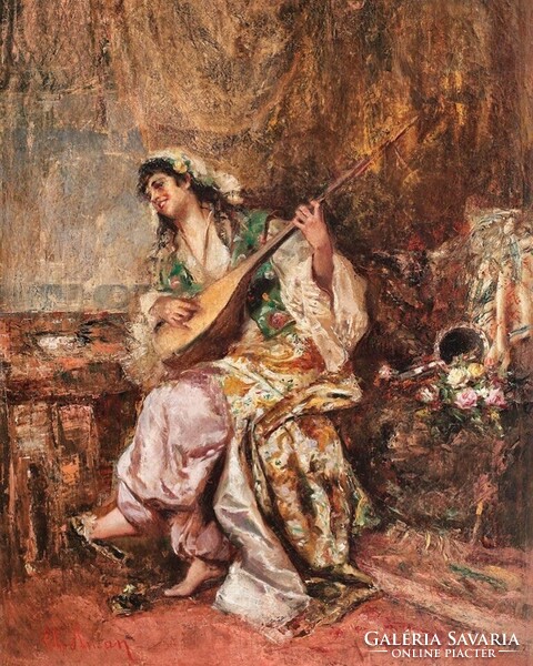 Orientalista festmény az egyik leghíresebb román művésztől