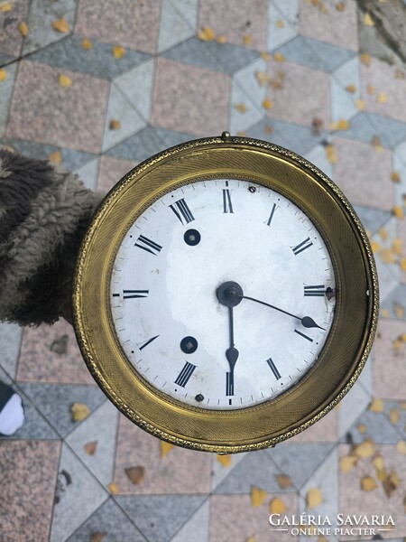 Biedermeier Empire Antik kandalló óra kép óra Keret Óra szerkezet ritkaság !