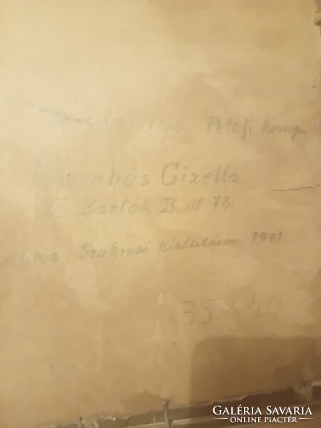 Barabas Gizella.Petőfi a versfaragó festmény