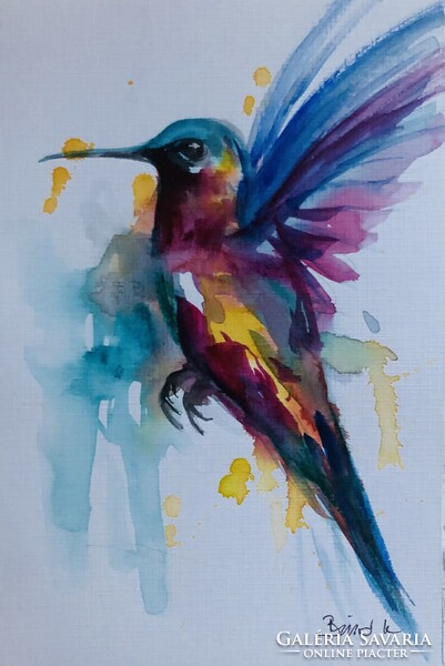 Kolibri sorozat art by Konrad Biro. Gyönyörű akvarell illusztráció. Egy hét-egy esély !