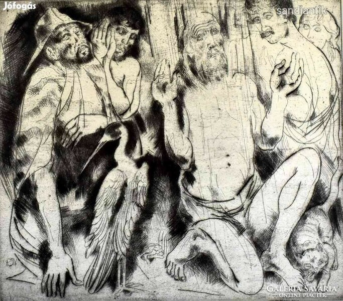 Pituk József : "Remeték" c. rézkarc