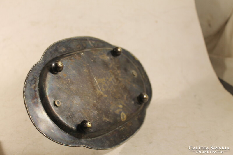 Antik ezüstözött kalamáris íróasztaldísz 178