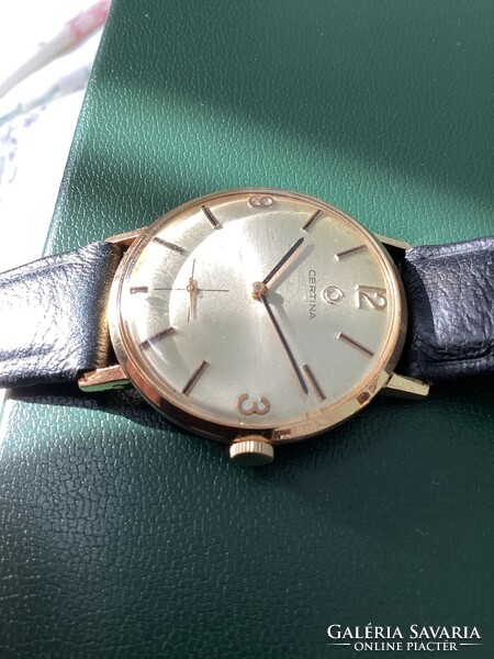 Certina mechanikus 14k-os férfi aranyóra az 1970-es évekből