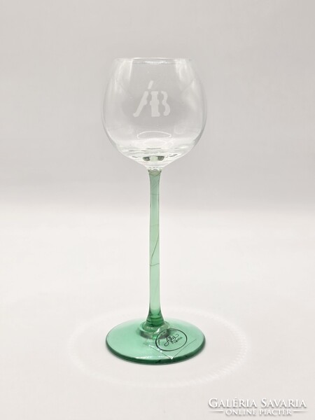 Ajka kristály ÁB biztosító talpas likőrös pohár készlet