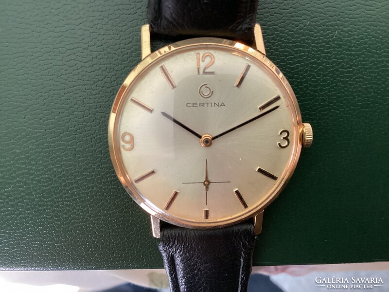 Certina mechanikus 14k-os férfi aranyóra az 1970-es évekből