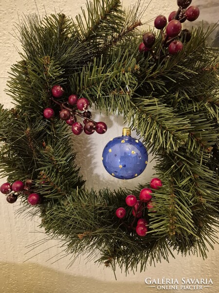 Hangulatos kék fenyőfadíszek (11 db)