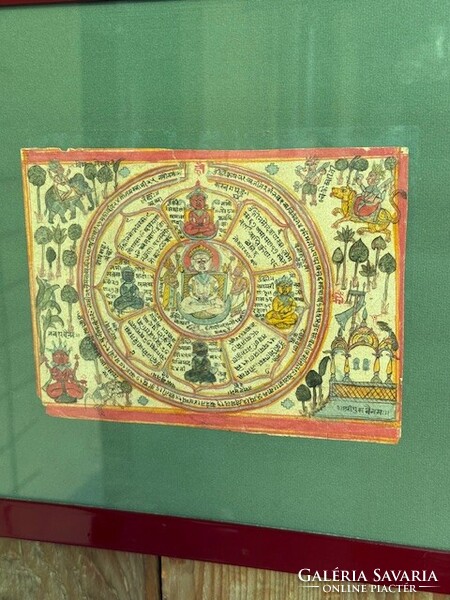 Indiai Mandala 20. századi nyomat