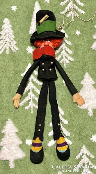 Foky Ottó Kéményseprő- Szerencse fiú báb, 53 cm figura, eredeti ,korai Foky báb.