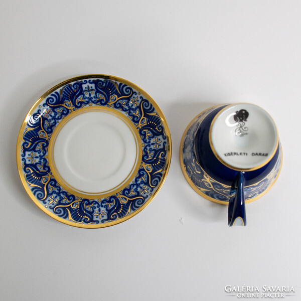 1FT-ról! Hollóházi Cobalt Mátrix mintás kísérleti kávés készlet