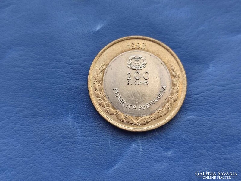 PORTUGÁLIA 200 ESCUDOS 1998 EXPO 1998! HAL! BIMETÁL! UNC!