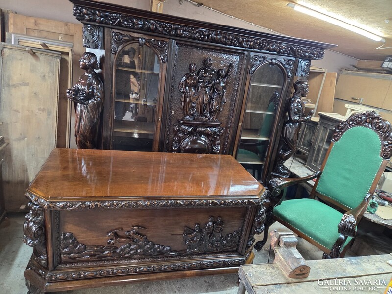 Neoreneszánsz dolgozószoba restaurált